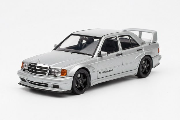 Mini GT 1/64 Mercedes-Benz 190E 2.5-16 Evolution II – Astral Silver (MGT00852-BL)