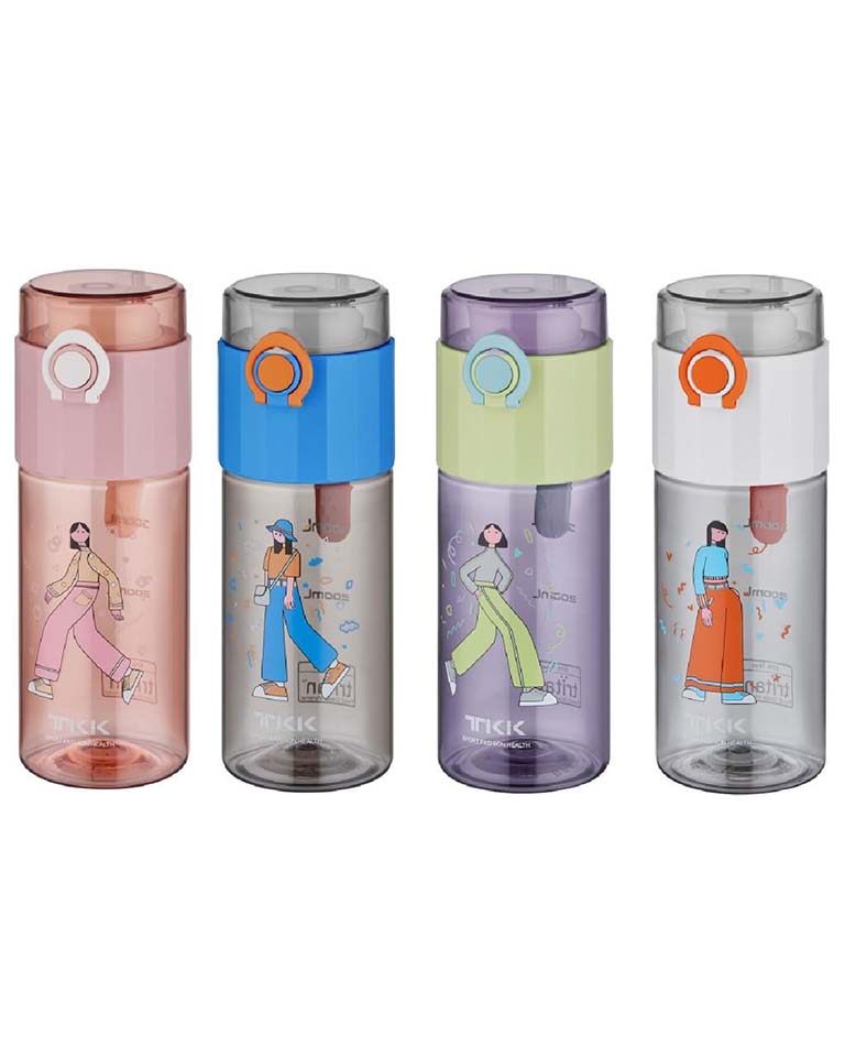 Vagonlife TKK 500 ml Desenli Tritan Su Matarası (T1013-KARMA) | Makrongame